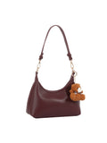 Slouchy Hobo Bag with Bear Charm
