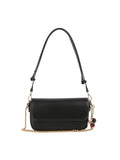 Flap Closure Shoulder Bag with Chain
