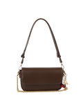 Flap Closure Shoulder Bag with Chain