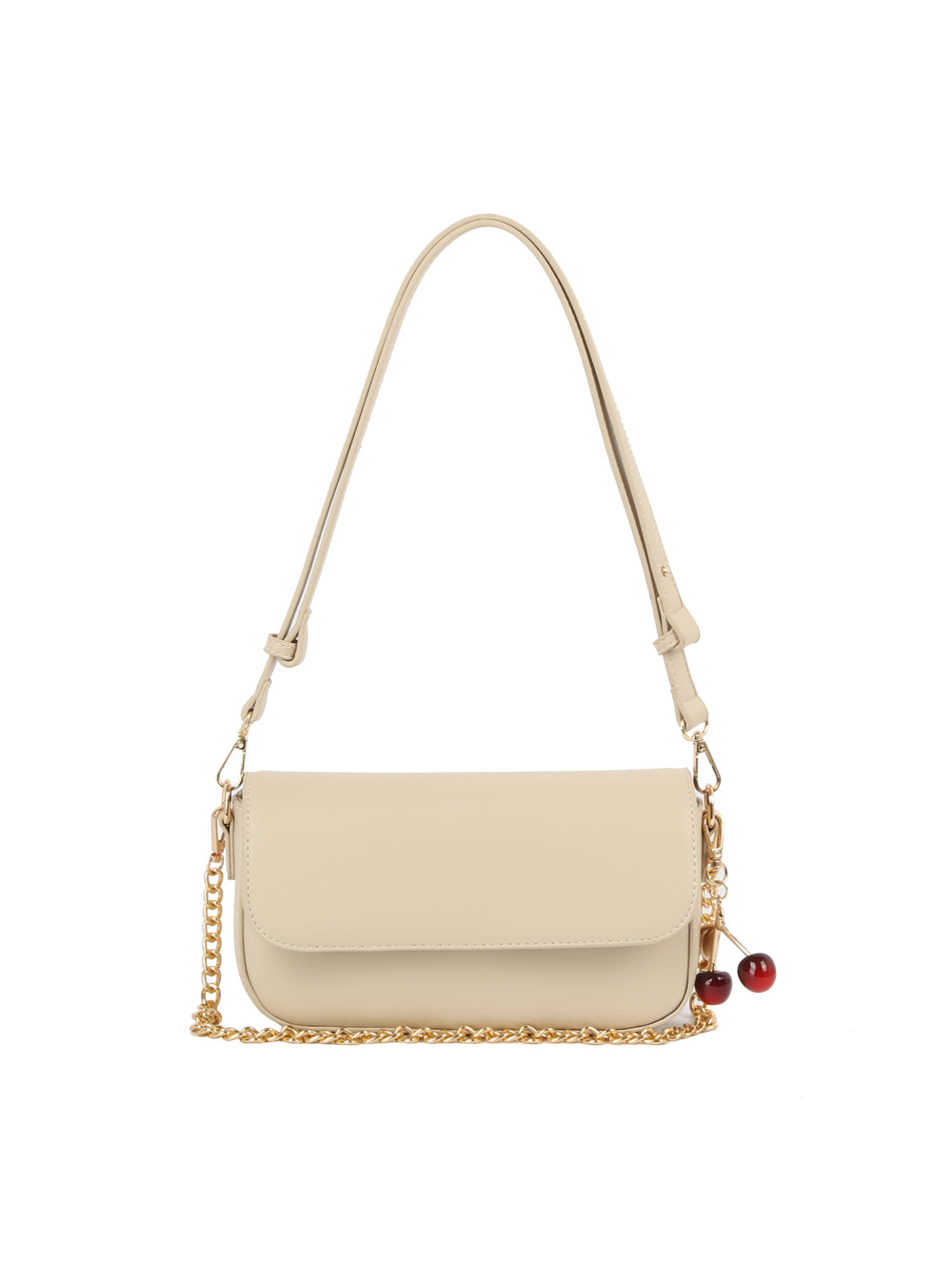 Flap Closure Shoulder Bag with Chain