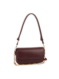 Flap Closure Shoulder Bag with Chain