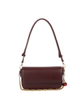 Flap Closure Shoulder Bag with Chain
