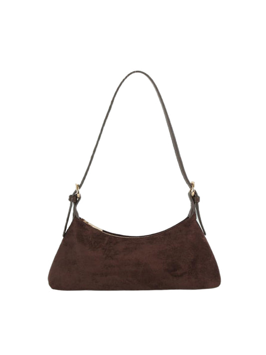 Slouchy Suede Minimalist Shoulder Bag