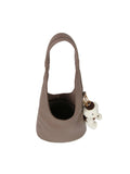 Hobo Bag with Bear Charm