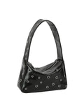 Hobo Bag with Metal Eyelets