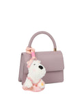 Top Handle Shoulder Bag with Animal Charm