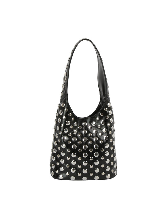 Hobo Bag with Dome Shaped Studs