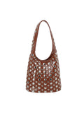 Hobo Bag with Dome Shaped Studs