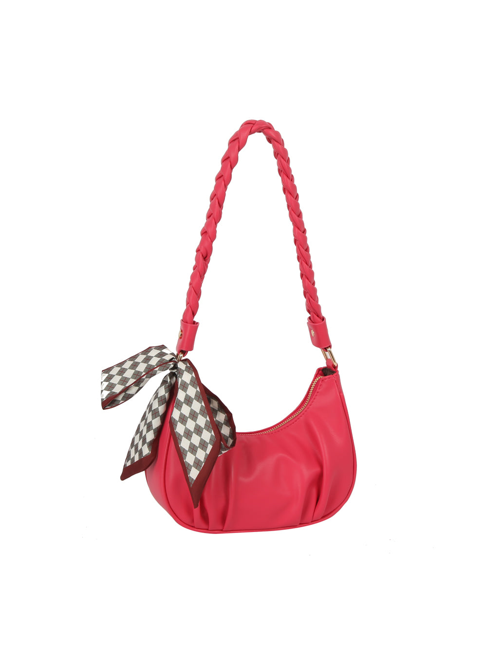 Hobo Bag with Braided Shoulder Strap