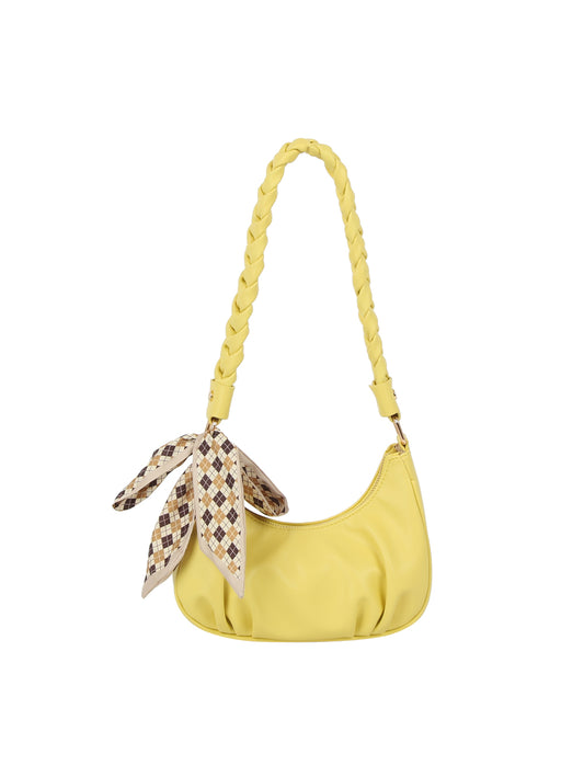 Hobo Bag with Braided Shoulder Strap