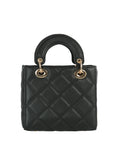Calin Quilted Mini Top-Handle Handbag