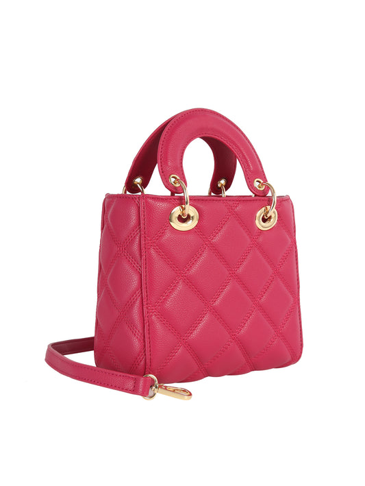 Calin Quilted Mini Top-Handle Handbag