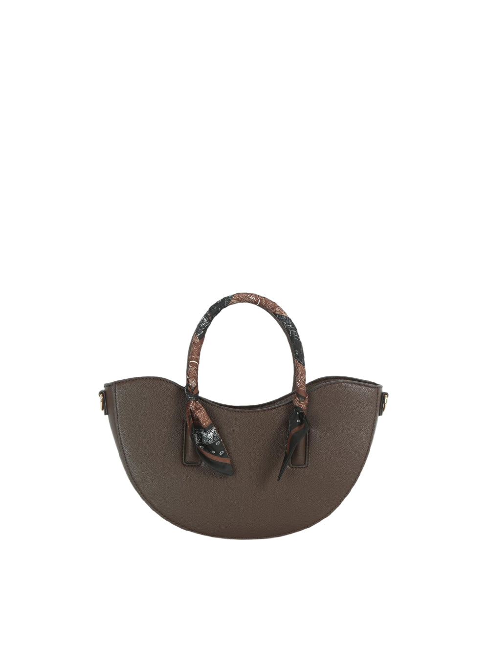 Crescent Moon Tote Bag with Scarf-Wrapped Handles