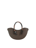Crescent Moon Tote Bag with Scarf-Wrapped Handles
