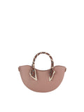 Crescent Moon Tote Bag with Scarf-Wrapped Handles