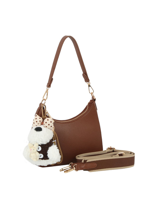 Hobo Bag with Animal Charm