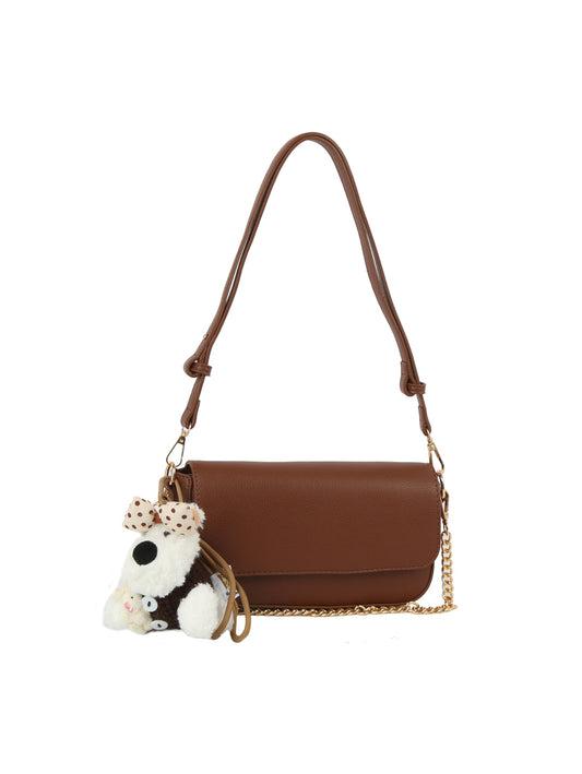 Shoulder Bag with Animal Charm