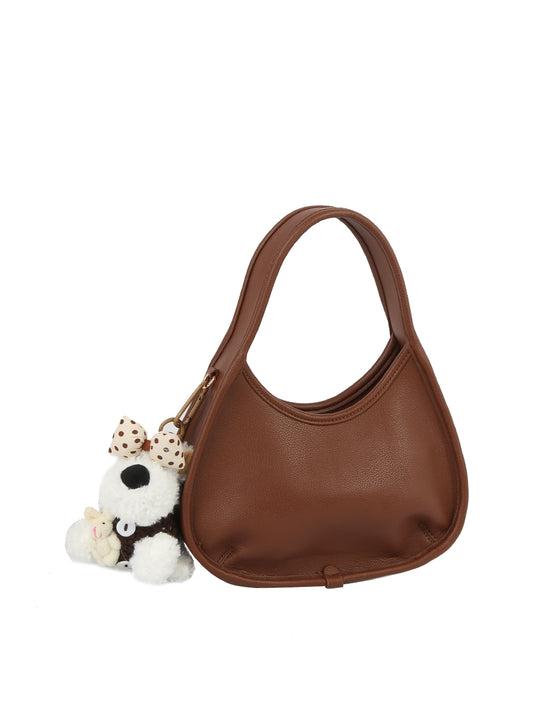 Hobo Bag with Attached Animal Charm