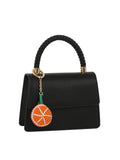 Structured Rectangular Satchel Braided top-handle