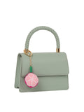 Structured Rectangular Satchel Braided top-handle