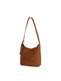 Slouchy Shoulder Bag with Decorative Ring Hardware