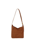 Slouchy Shoulder Bag with Decorative Ring Hardware