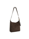 Slouchy Shoulder Bag with Decorative Ring Hardware