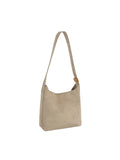 Slouchy Shoulder Bag with Decorative Ring Hardware