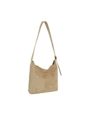 Slouchy Shoulder Bag with Decorative Ring Hardware