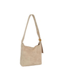 Slouchy Shoulder Bag with Decorative Ring Hardware