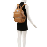 Buckled sides backpack with multi-pockets