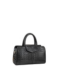Calin Croc-Embossed Structured Satchel Bag