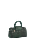 Calin Croc-Embossed Structured Satchel Bag