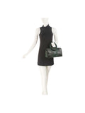 Calin Croc-Embossed Structured Satchel Bag
