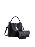 3PC Structured Bucket Bag and Matching Wallet Set