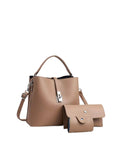 3PC Structured Bucket Bag and Matching Wallet Set