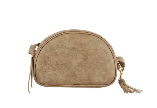 Cain half moon tassel crossbody