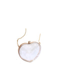 Calin Heart-Shaped Lucite Crossbody Clutch