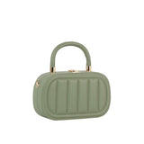 Box oval shape top handle crossbody