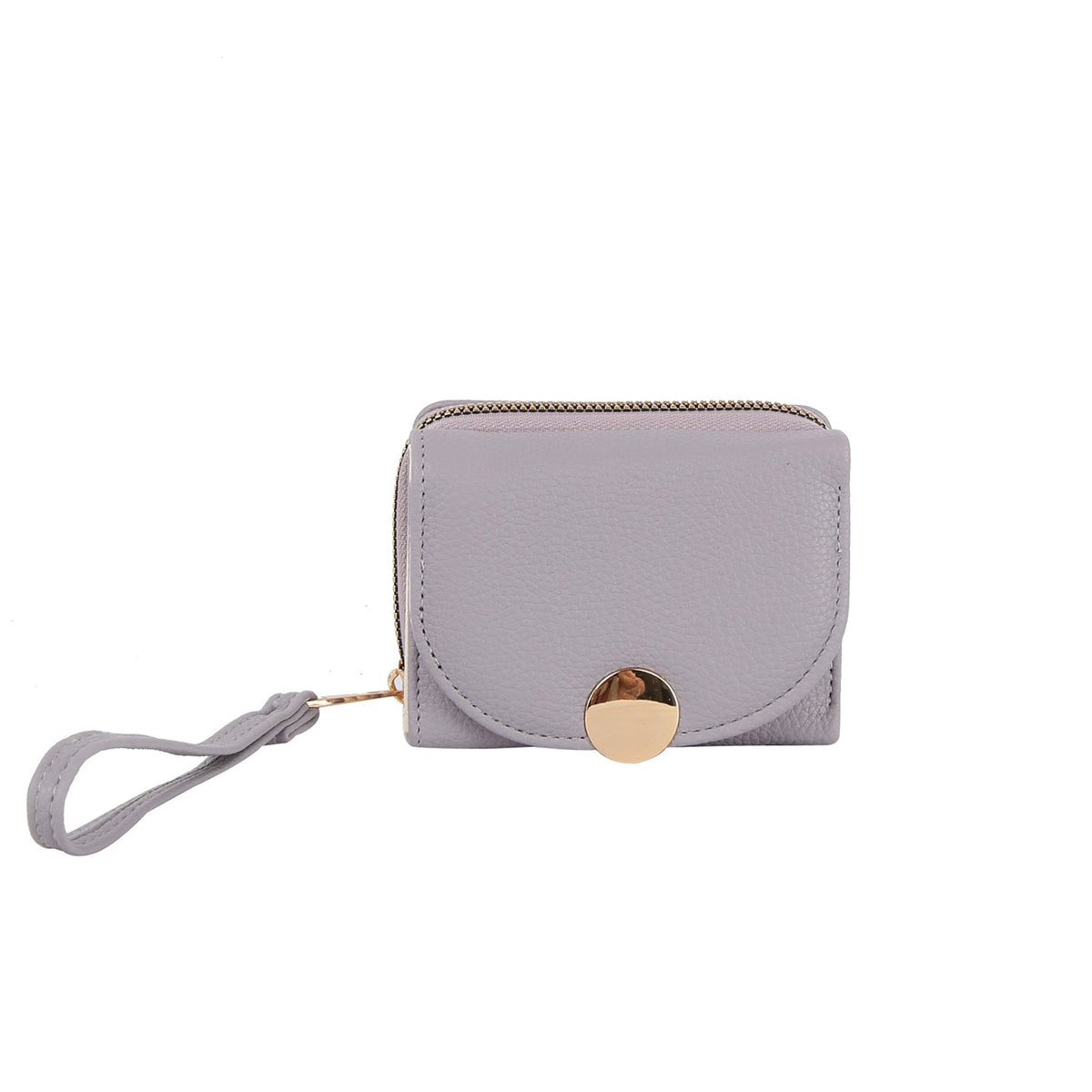 Flap snap closure half wallet
