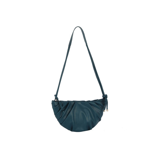 Pleated knotted shoulder bag