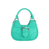 Buckle front flap satchel