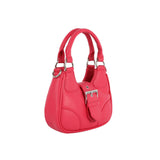 Buckle front flap satchel