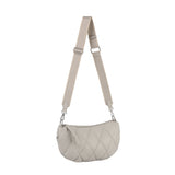 Quilted half moon crossbody