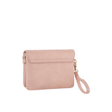 Tassel Front flap tripe compartment convertible clutch crossbody wristlet