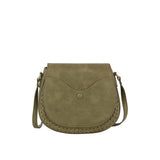 Front pocket flap whipstitching detailed saddle